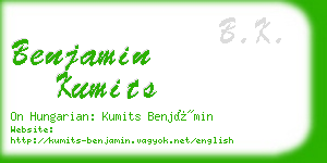 benjamin kumits business card